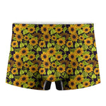 Hand Drawn Sunflower Pattern Print Men's Boxer Briefs