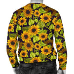 Hand Drawn Sunflower Pattern Print Men's Crewneck Sweatshirt GearFrost