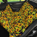 Hand Drawn Sunflower Pattern Print Pet Car Back Seat Cover
