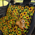 Hand Drawn Sunflower Pattern Print Pet Car Back Seat Cover