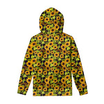 Hand Drawn Sunflower Pattern Print Pullover Hoodie