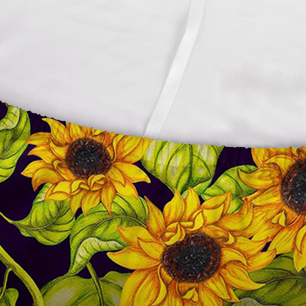 Hand Drawn Sunflower Pattern Print Sofa Cover