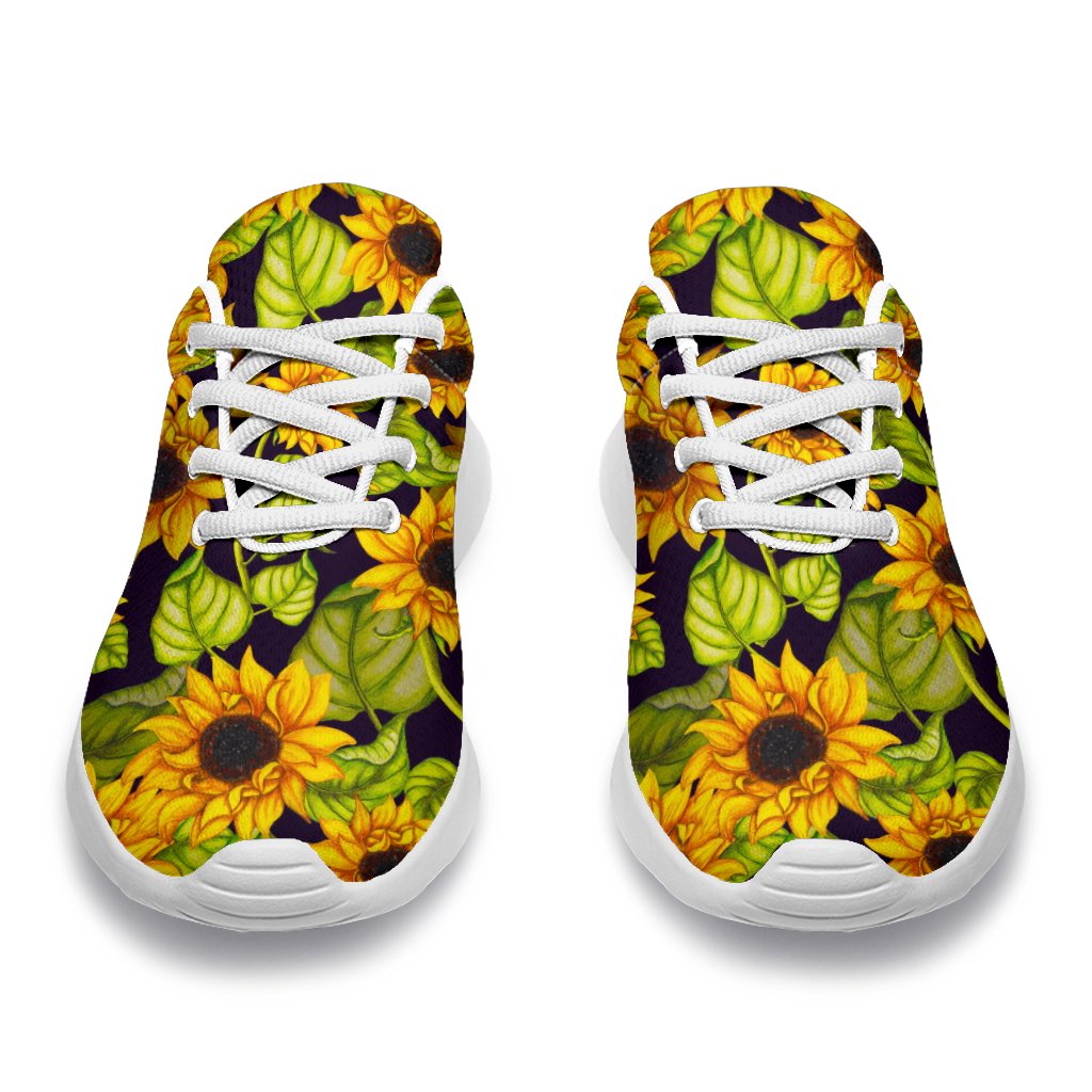 Hand Drawn Sunflower Pattern Print Sport Shoes GearFrost