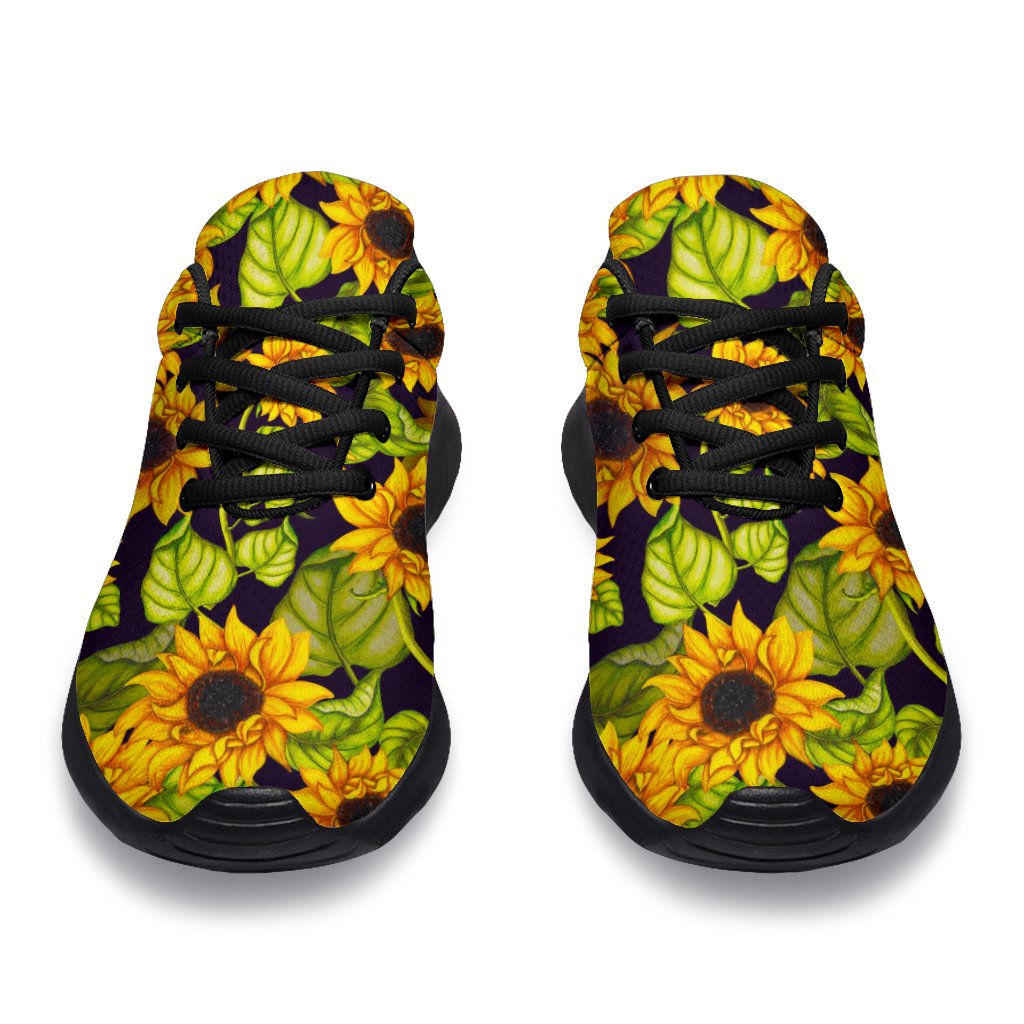 Hand Drawn Sunflower Pattern Print Sport Shoes GearFrost