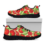 Hand Drawn Tomato Pattern Print Black Sneakers