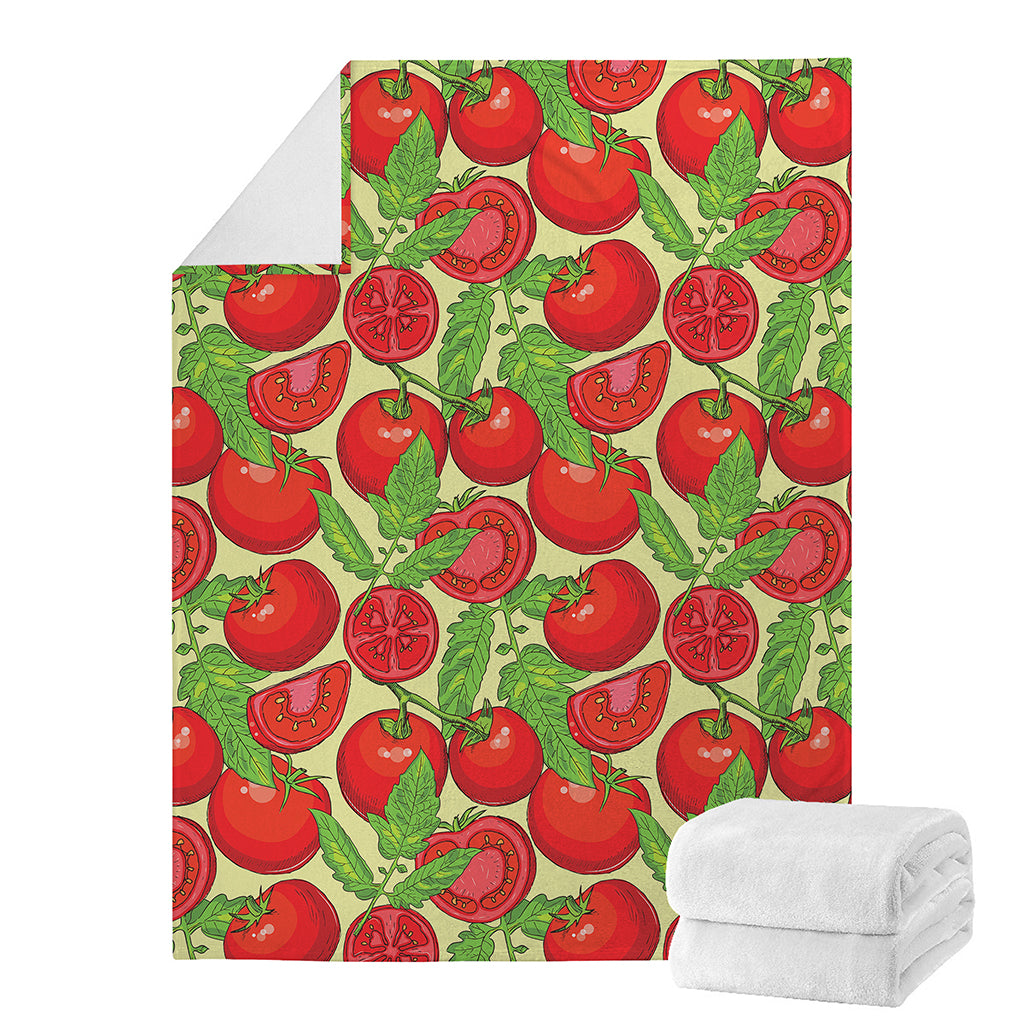Hand Drawn Tomato Pattern Print Blanket