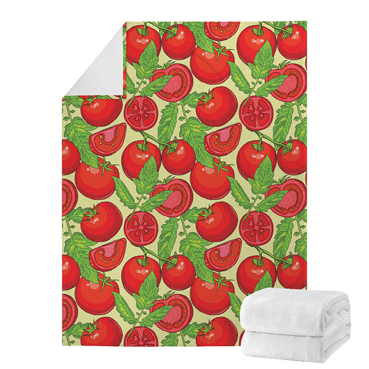 Hand Drawn Tomato Pattern Print Blanket