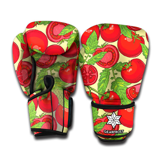 Hand Drawn Tomato Pattern Print Boxing Gloves