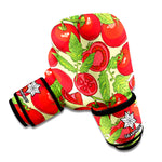 Hand Drawn Tomato Pattern Print Boxing Gloves