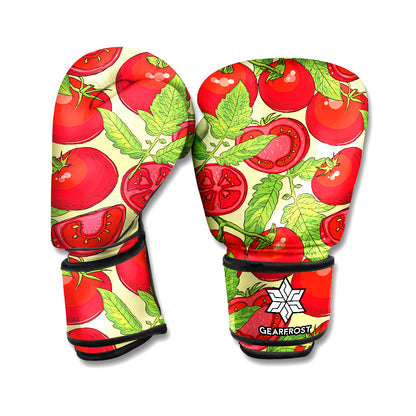 Hand Drawn Tomato Pattern Print Boxing Gloves