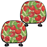 Hand Drawn Tomato Pattern Print Car Headrest Covers