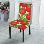 Hand Drawn Tomato Pattern Print Dining Chair Slipcover