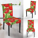 Hand Drawn Tomato Pattern Print Dining Chair Slipcover