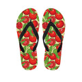 Hand Drawn Tomato Pattern Print Flip Flops