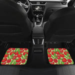 Hand Drawn Tomato Pattern Print Front and Back Car Floor Mats