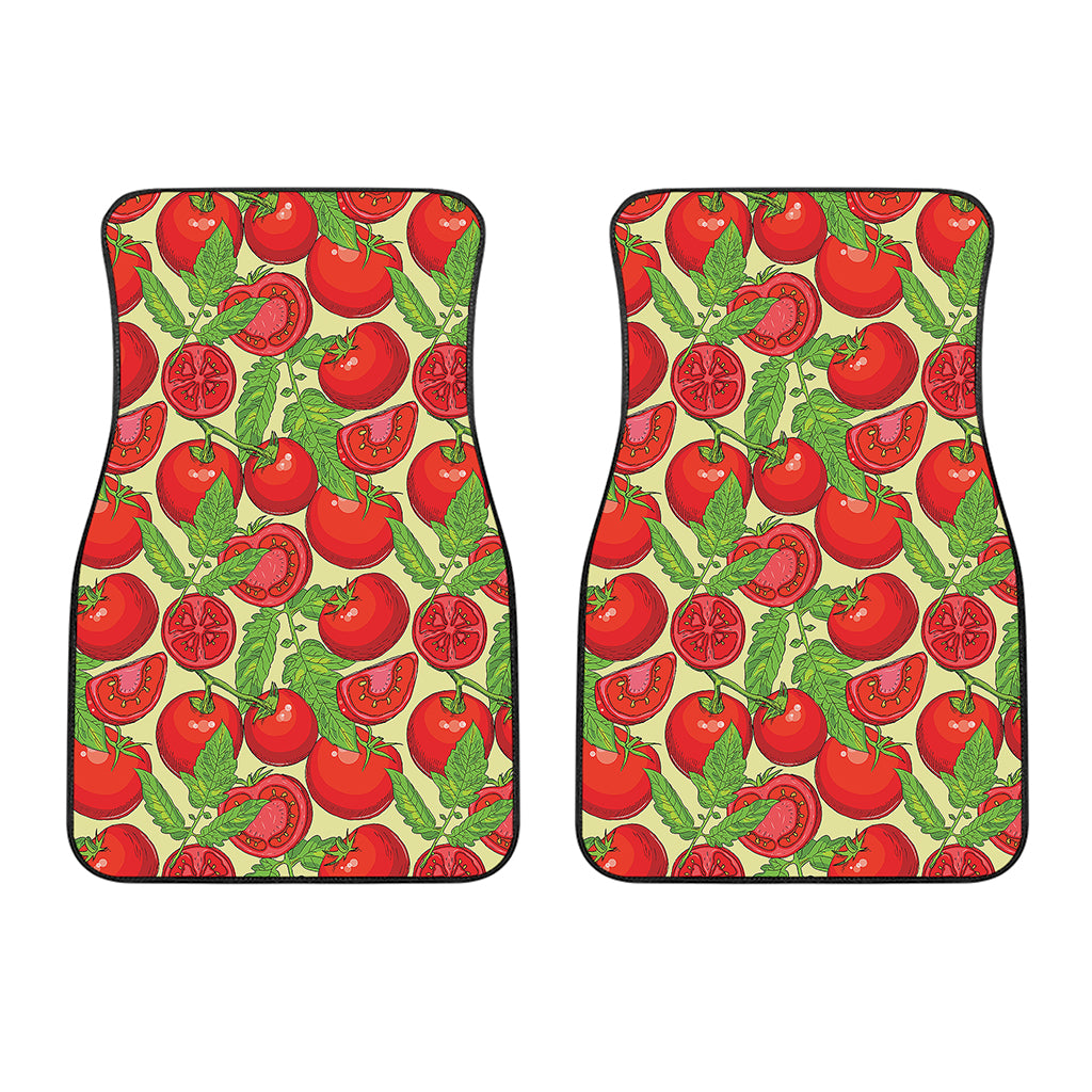 Hand Drawn Tomato Pattern Print Front Car Floor Mats