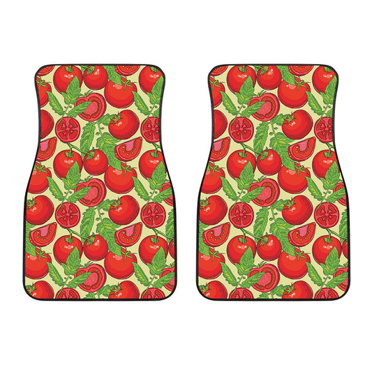 Hand Drawn Tomato Pattern Print Front Car Floor Mats