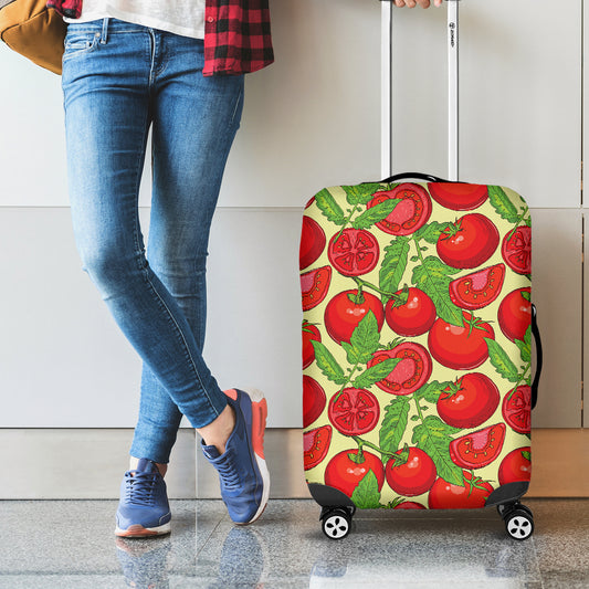 Hand Drawn Tomato Pattern Print Luggage Cover