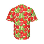 Hand Drawn Tomato Pattern Print Men's Baseball Jersey