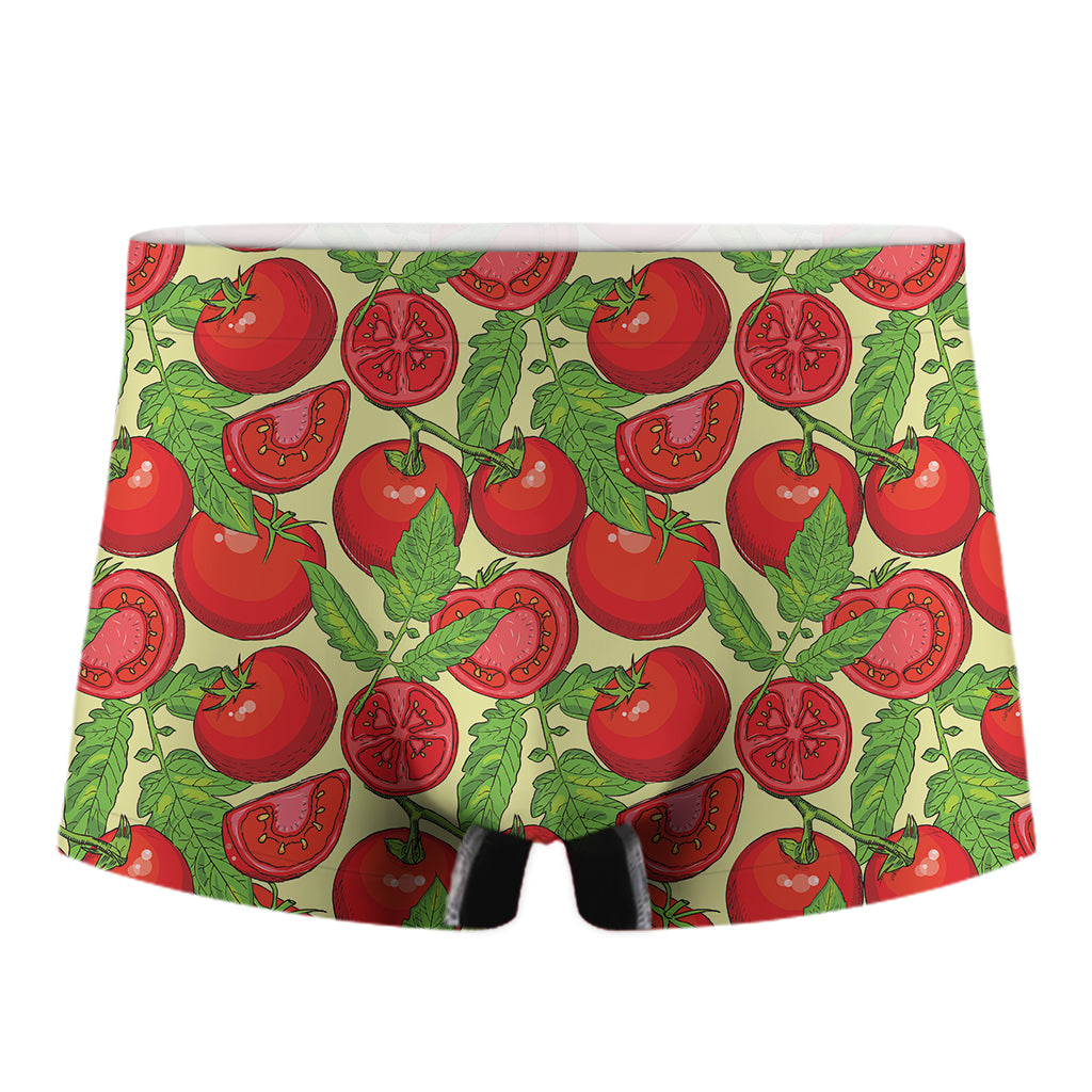 Hand Drawn Tomato Pattern Print Men's Boxer Briefs