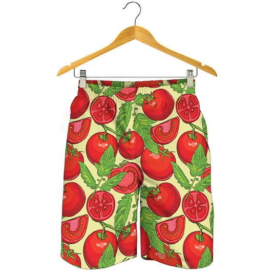 Hand Drawn Tomato Pattern Print Men's Shorts