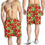 Hand Drawn Tomato Pattern Print Men's Shorts