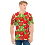 Hand Drawn Tomato Pattern Print Men's T-Shirt