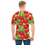Hand Drawn Tomato Pattern Print Men's T-Shirt