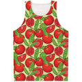 Hand Drawn Tomato Pattern Print Men's Tank Top