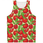 Hand Drawn Tomato Pattern Print Men's Tank Top