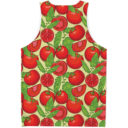 Hand Drawn Tomato Pattern Print Men's Tank Top