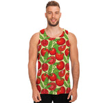 Hand Drawn Tomato Pattern Print Men's Tank Top