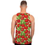 Hand Drawn Tomato Pattern Print Men's Tank Top