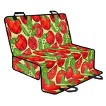 Hand Drawn Tomato Pattern Print Pet Car Back Seat Cover