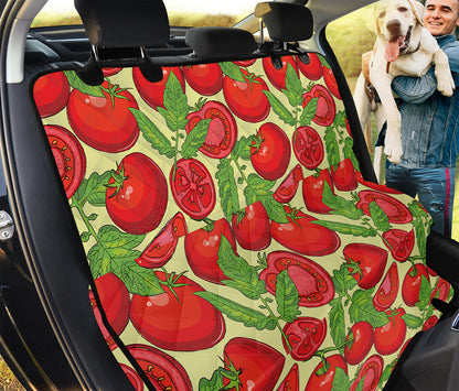 Hand Drawn Tomato Pattern Print Pet Car Back Seat Cover