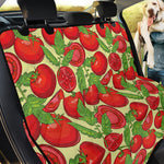 Hand Drawn Tomato Pattern Print Pet Car Back Seat Cover