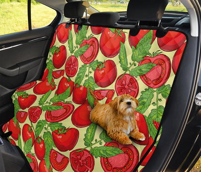 Hand Drawn Tomato Pattern Print Pet Car Back Seat Cover