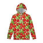 Hand Drawn Tomato Pattern Print Pullover Hoodie