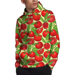 Hand Drawn Tomato Pattern Print Pullover Hoodie