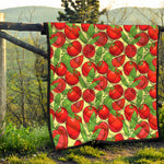 Hand Drawn Tomato Pattern Print Quilt