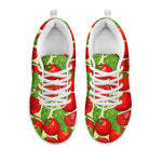 Hand Drawn Tomato Pattern Print White Sneakers