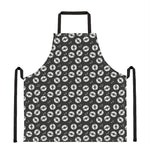 Hand Drawn Vinyl Record Pattern Print Apron
