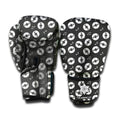 Hand Drawn Vinyl Record Pattern Print Boxing Gloves