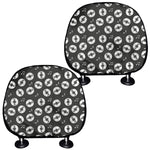 Hand Drawn Vinyl Record Pattern Print Car Headrest Covers
