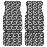 Hand Drawn Vinyl Record Pattern Print Front and Back Car Floor Mats
