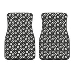 Hand Drawn Vinyl Record Pattern Print Front Car Floor Mats