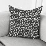 Hand Drawn Vinyl Record Pattern Print Pillow Cover