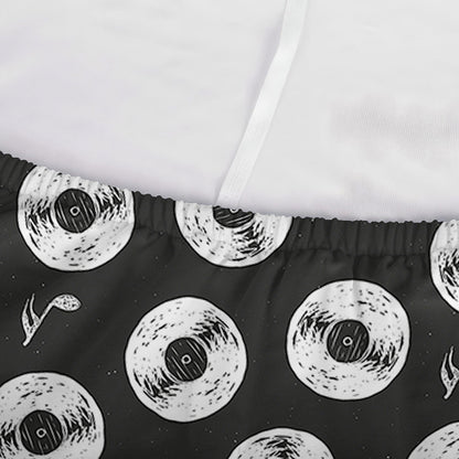 Hand Drawn Vinyl Record Pattern Print Sofa Cover