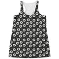 Hand Drawn Vinyl Record Pattern Print Women's Racerback Tank Top