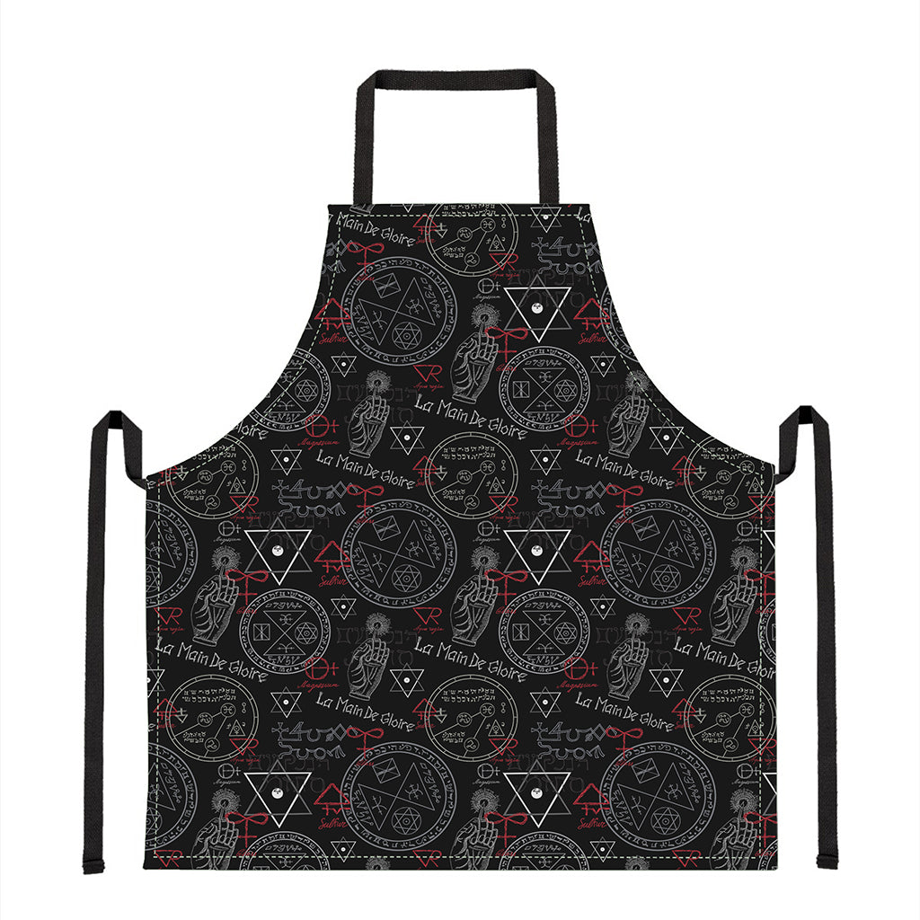 Hand Of Glory Black Magic Witch Print Apron